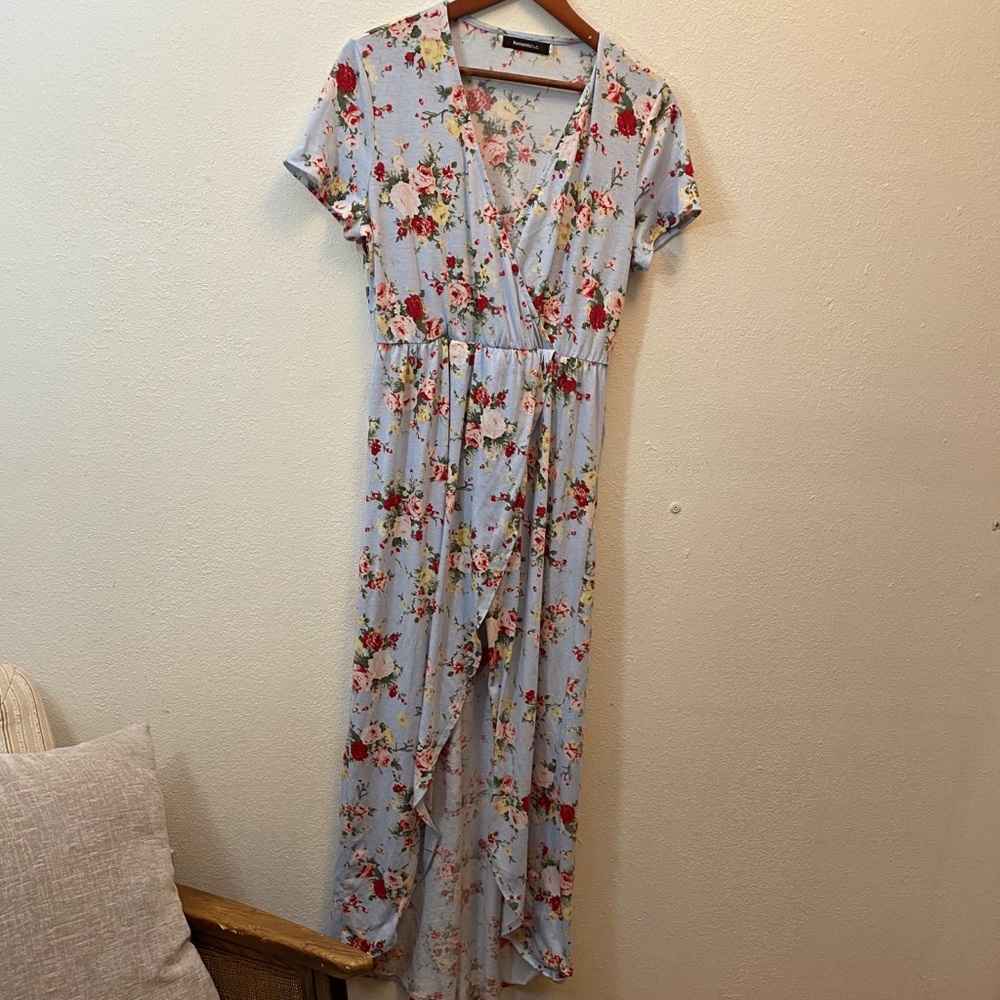 High-low slit dress